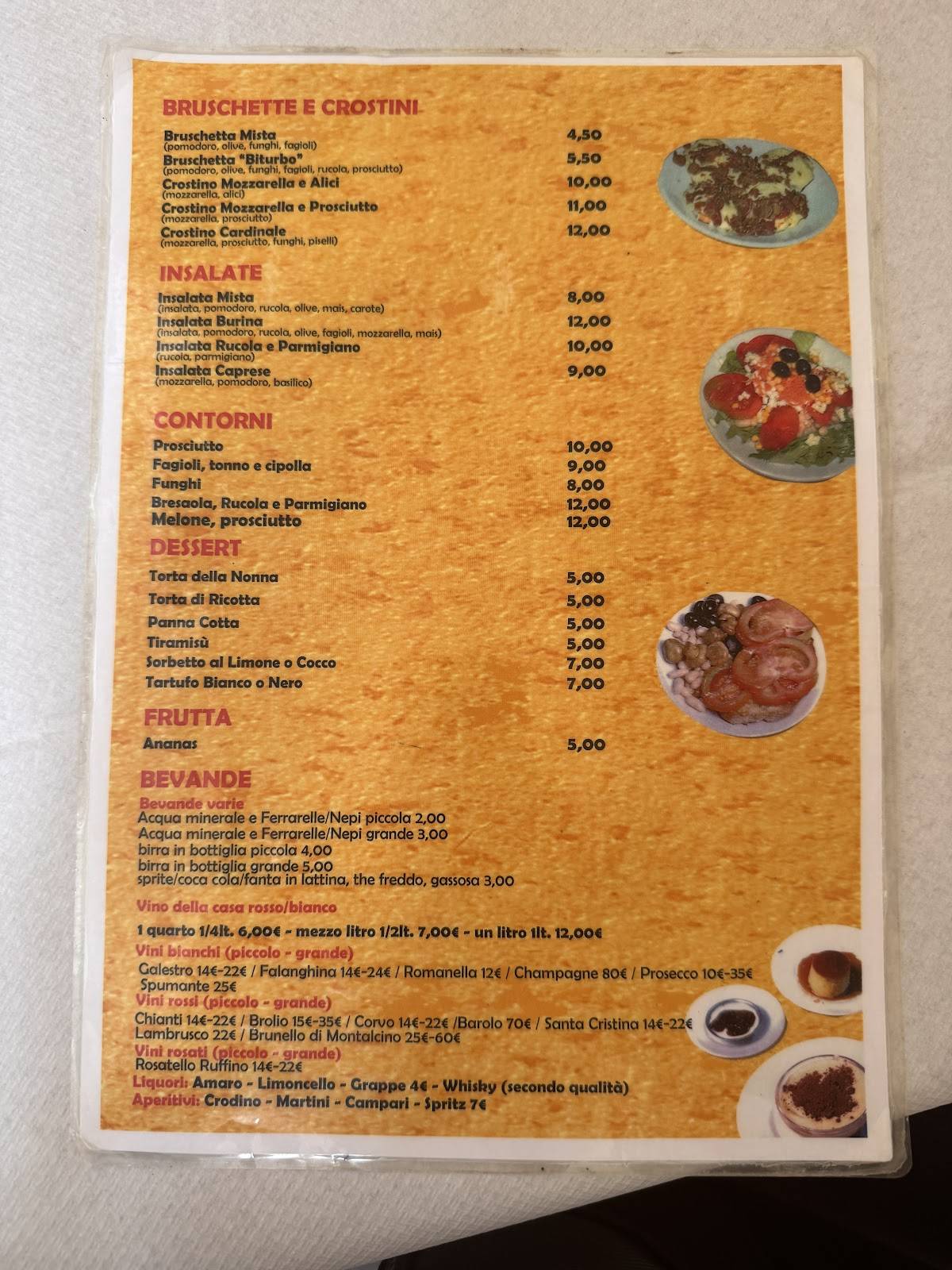 Menu di Pizzeria Da Baffetto 