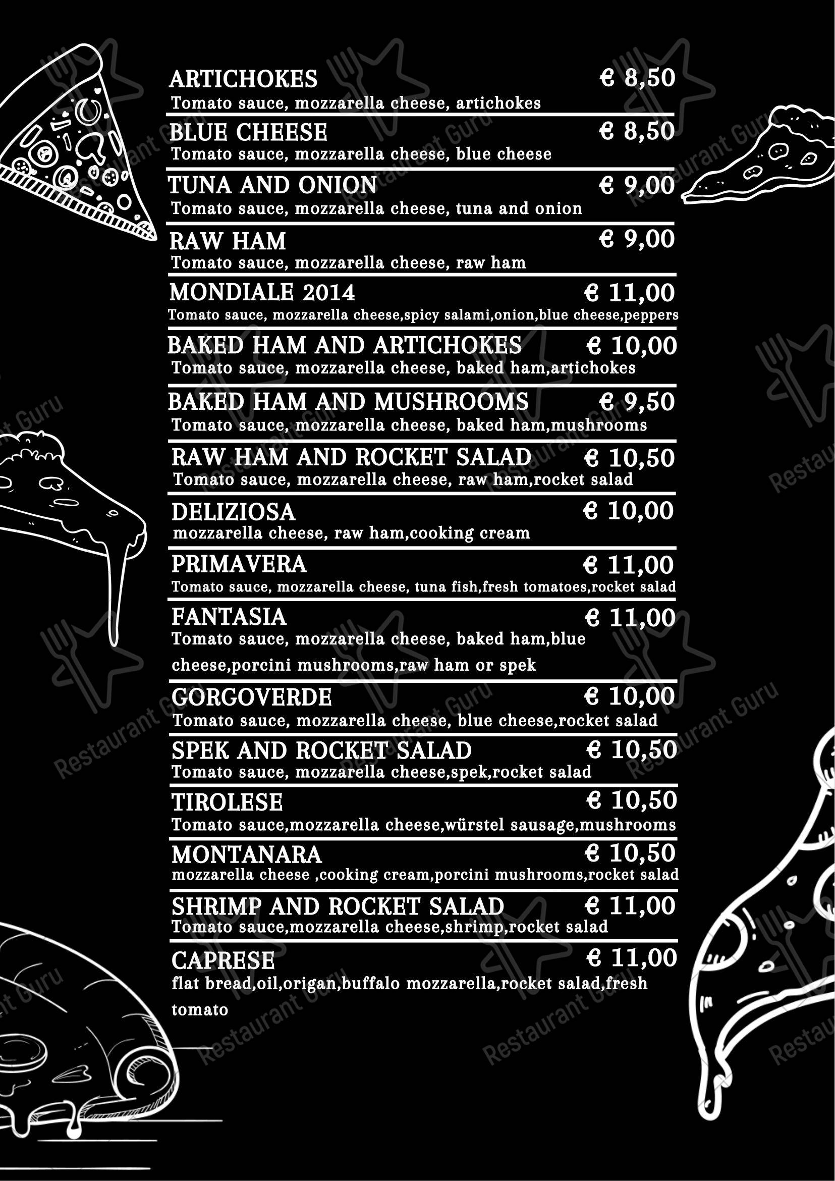 Pizzeria Da Romano Milano in Milano - Menu bar