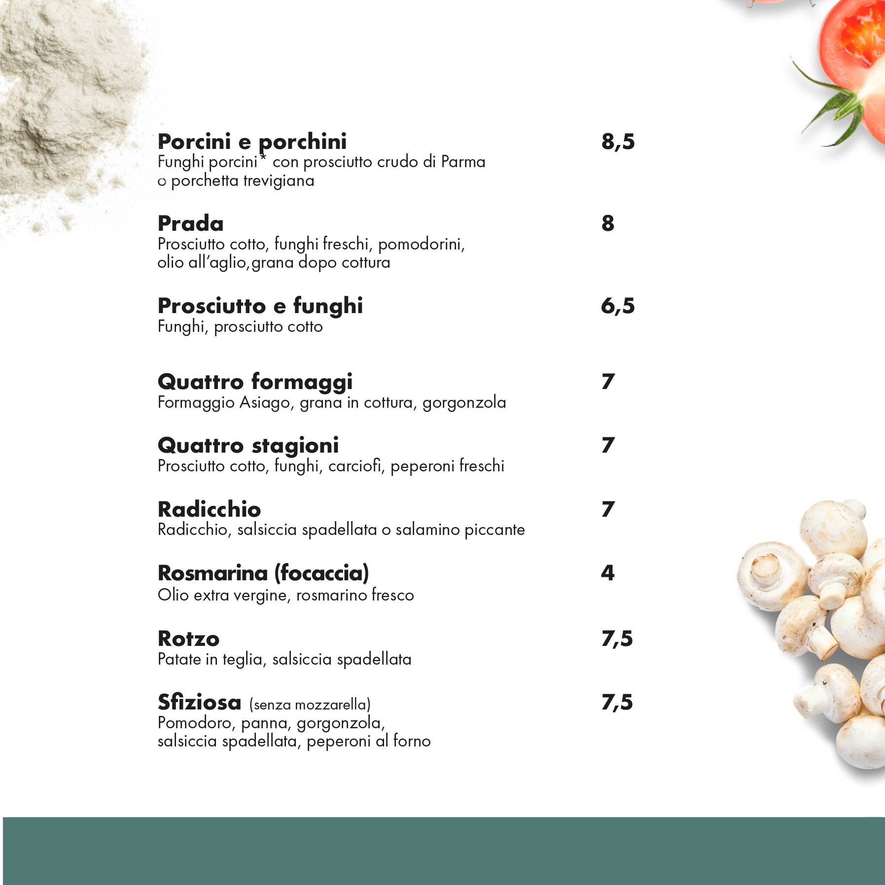 Menu di GreenPizza 