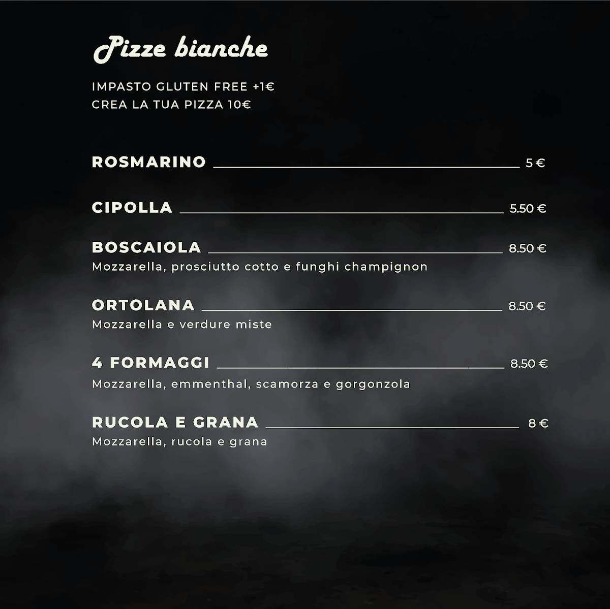 Menu di Pizzeria Happy Days 