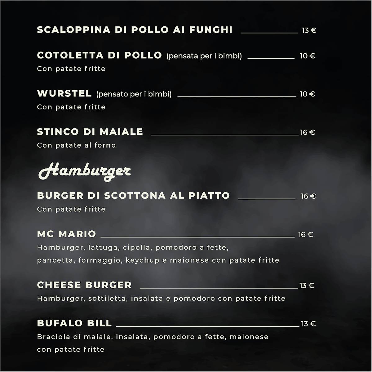 Menu di Pizzeria Happy Days 
