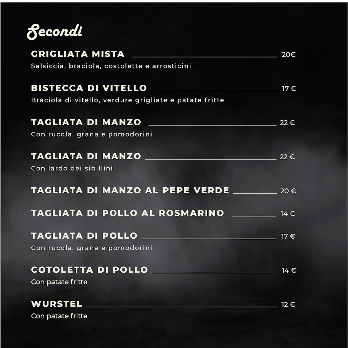 Menu di Pizzeria Happy Days 