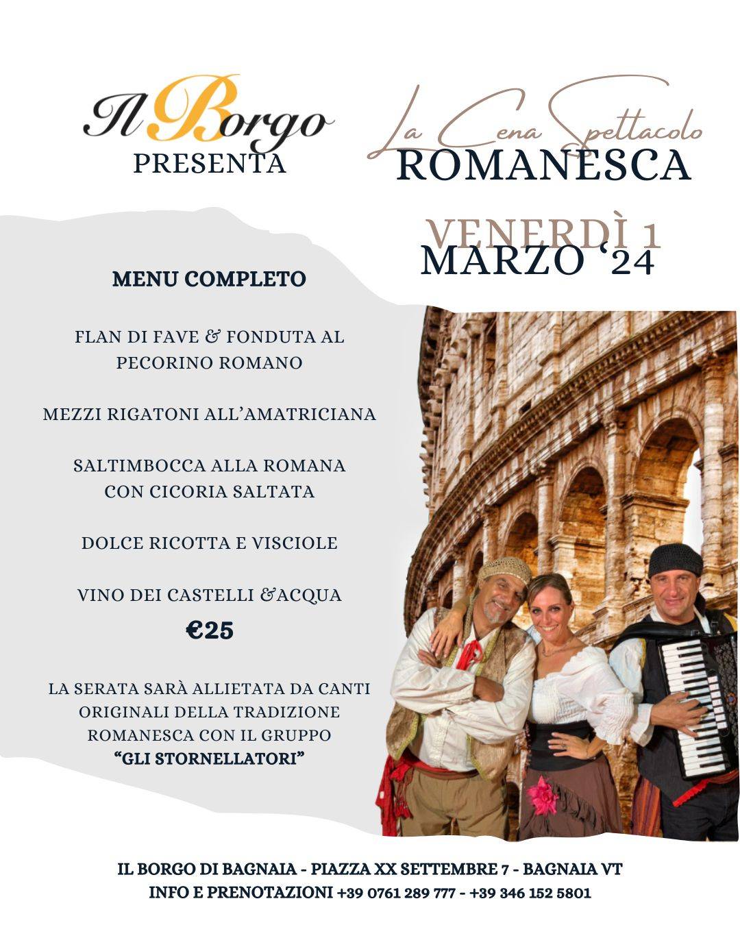 Menu di Il Borgo di Bagnaia 