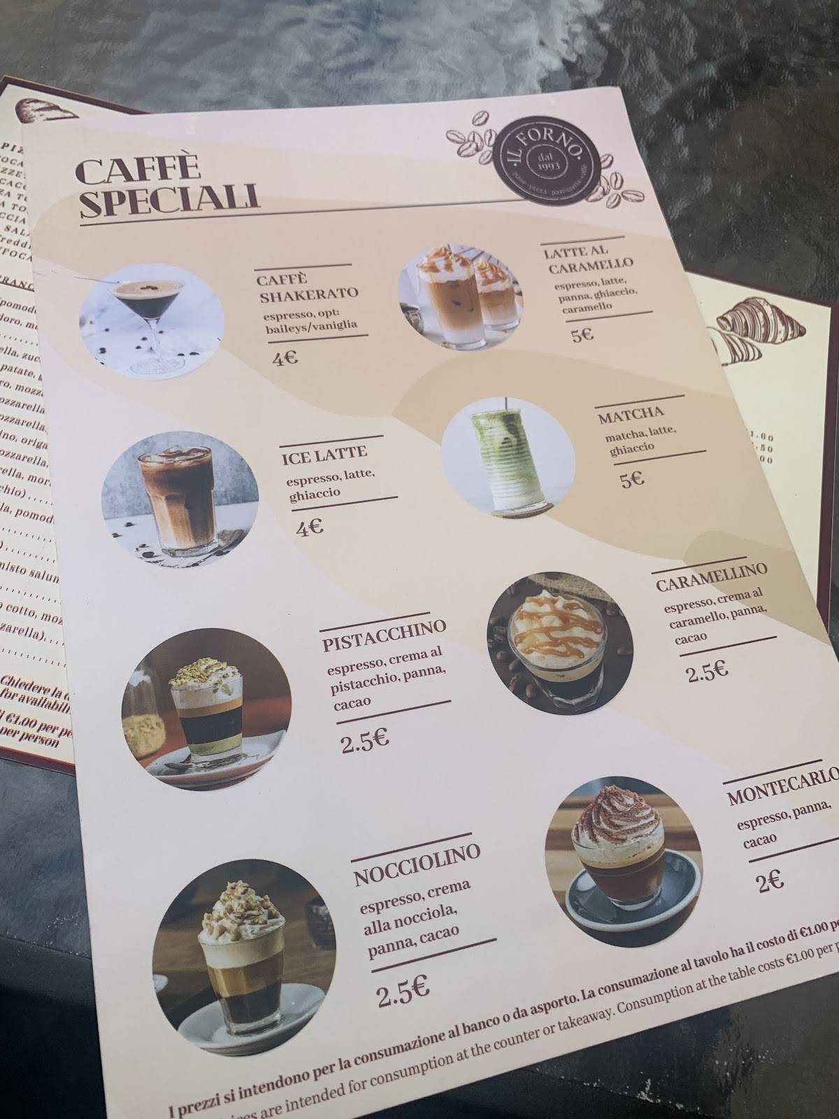 Menu di SCIRÈ Dal 1993 -Pizza-Caffè-Bistrot- 