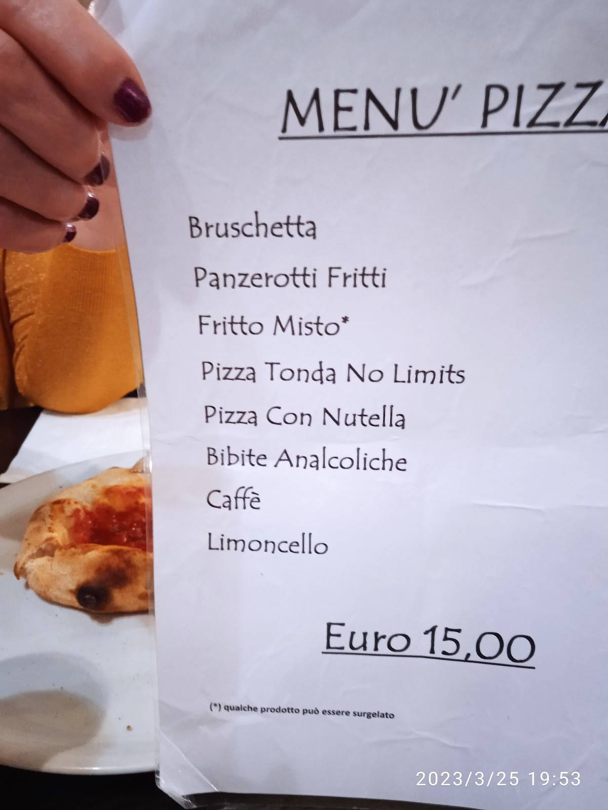 Menu di Pizzeria Il Torneo 