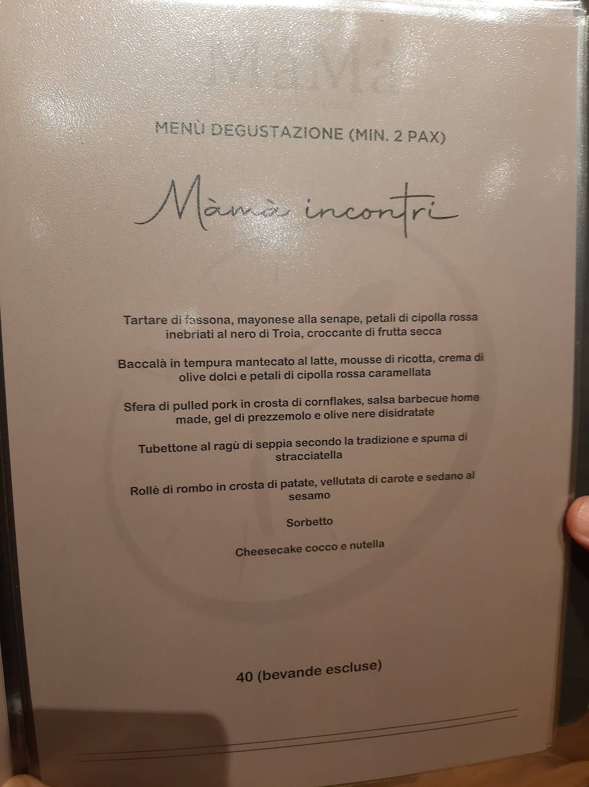 Menu di MàMà 