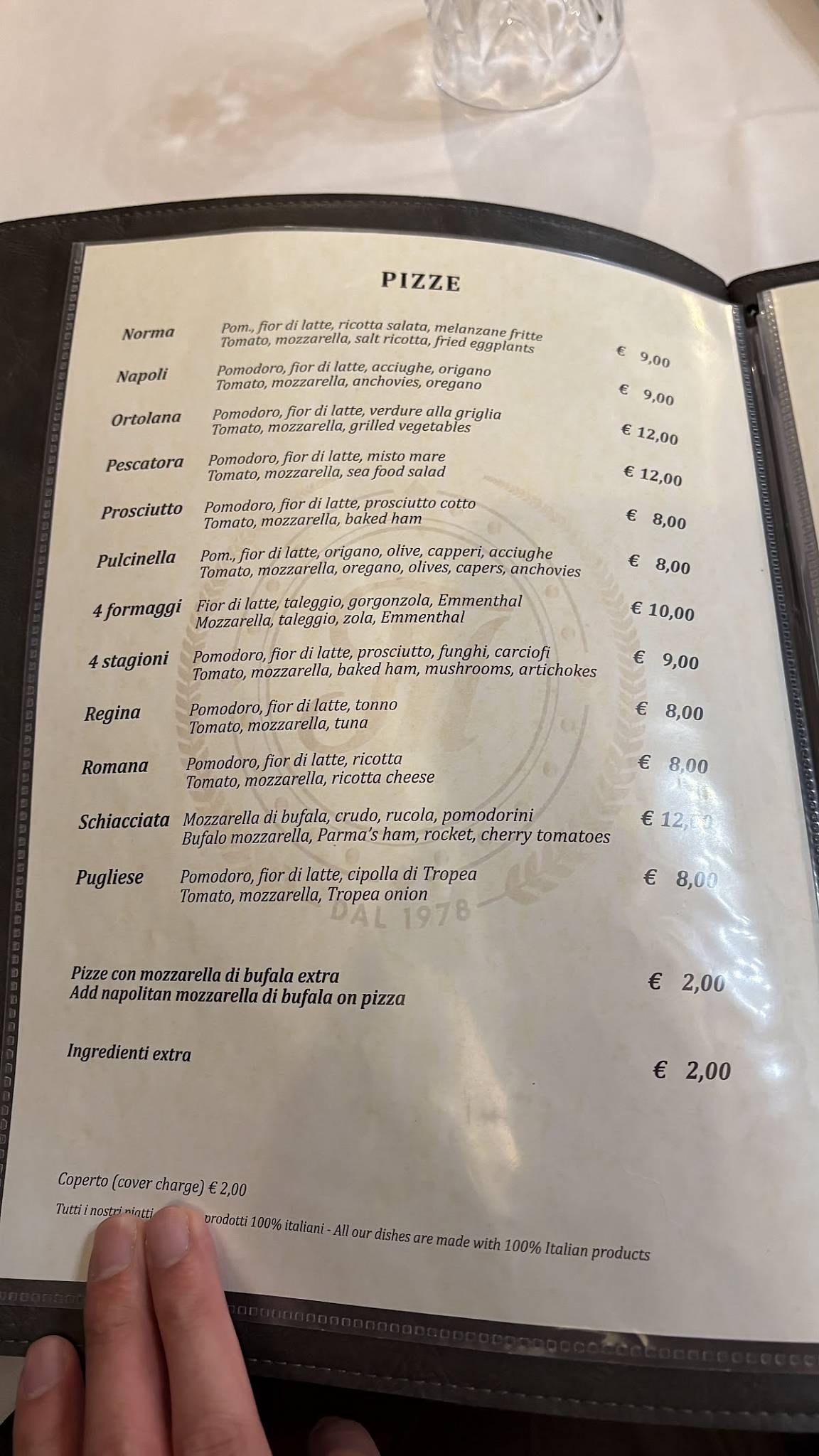 Menu di Ristorante Pizzeria Maruzzella 