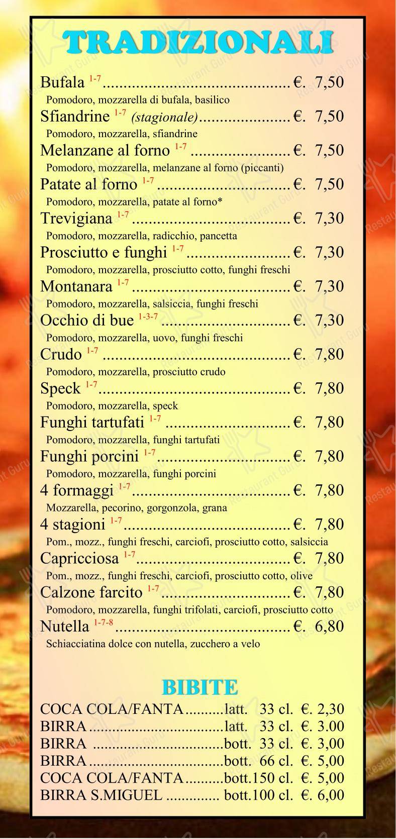 Menu per Pizzeria Mimì & Cocò pizzeria