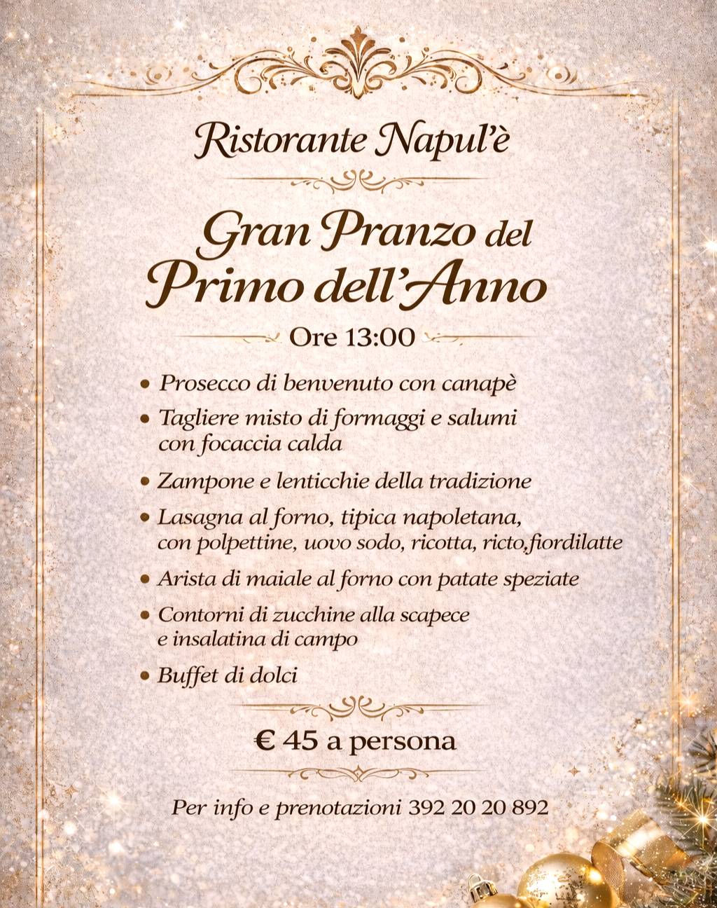 Menu di Napul'è Ristorante - Pizzeria 
