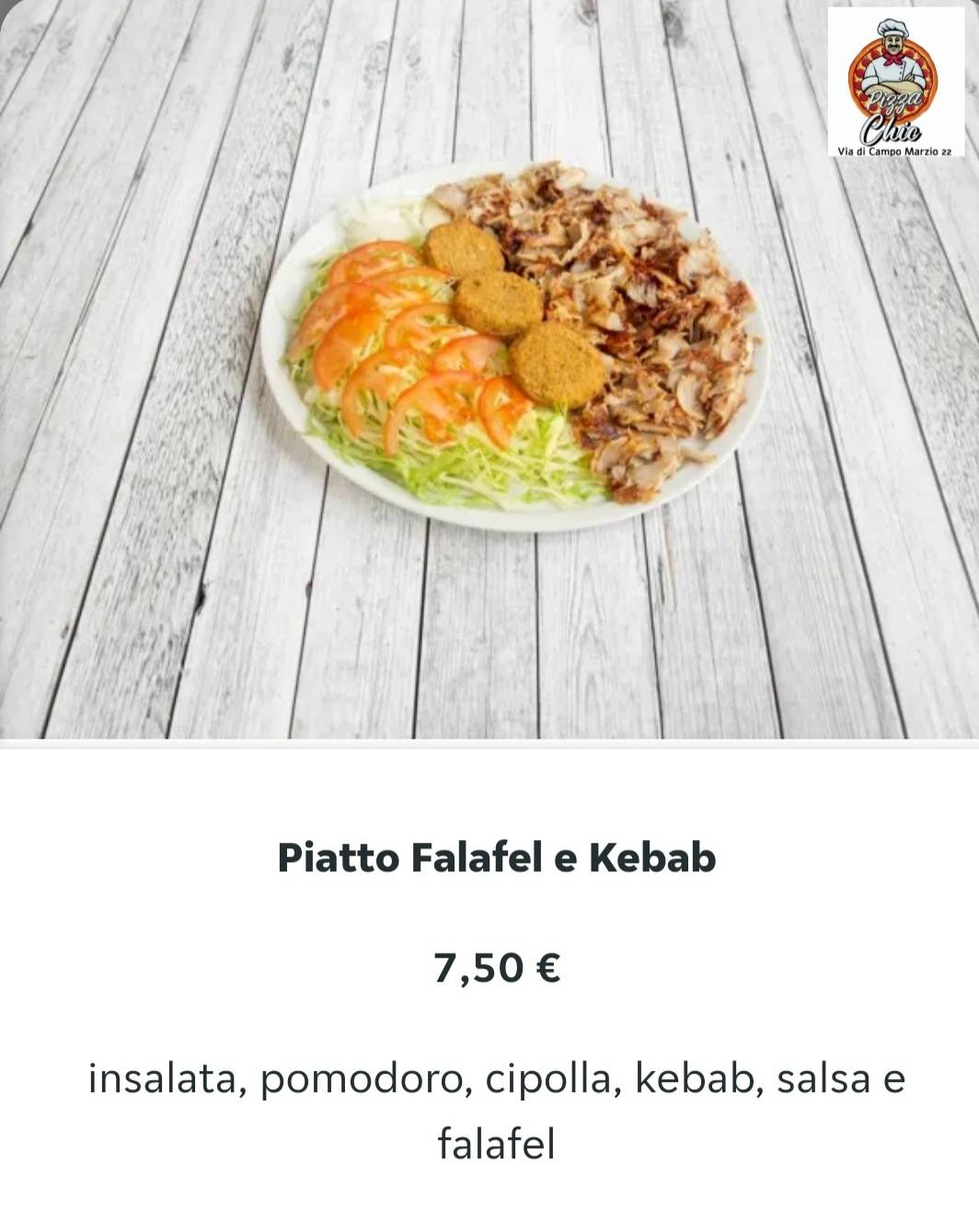 Menu di Pizza Chic 