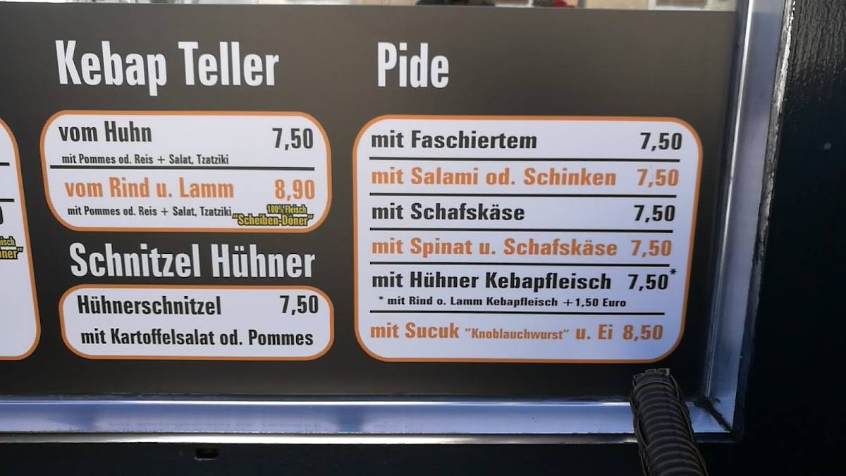 Menu de Pizza Mega