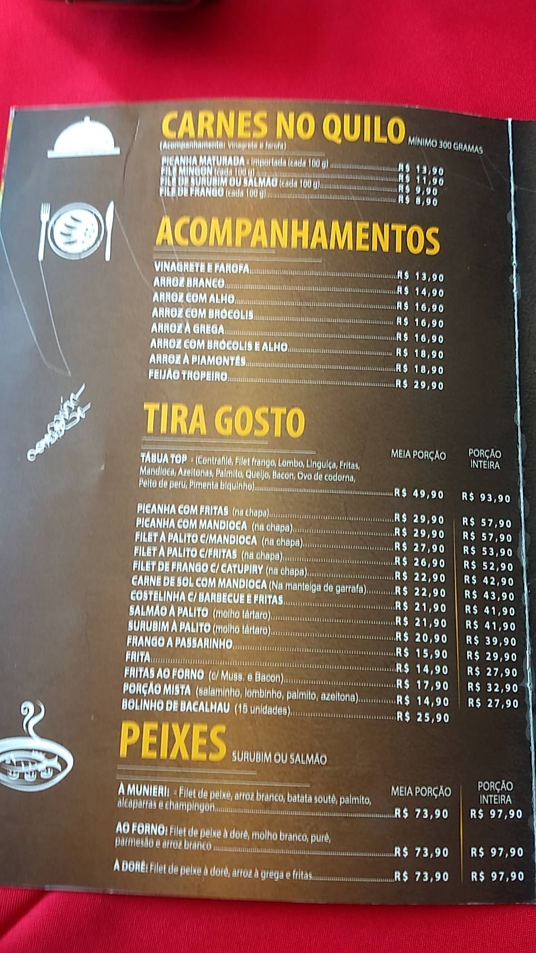 Pizzaiolo Tradição cardápio