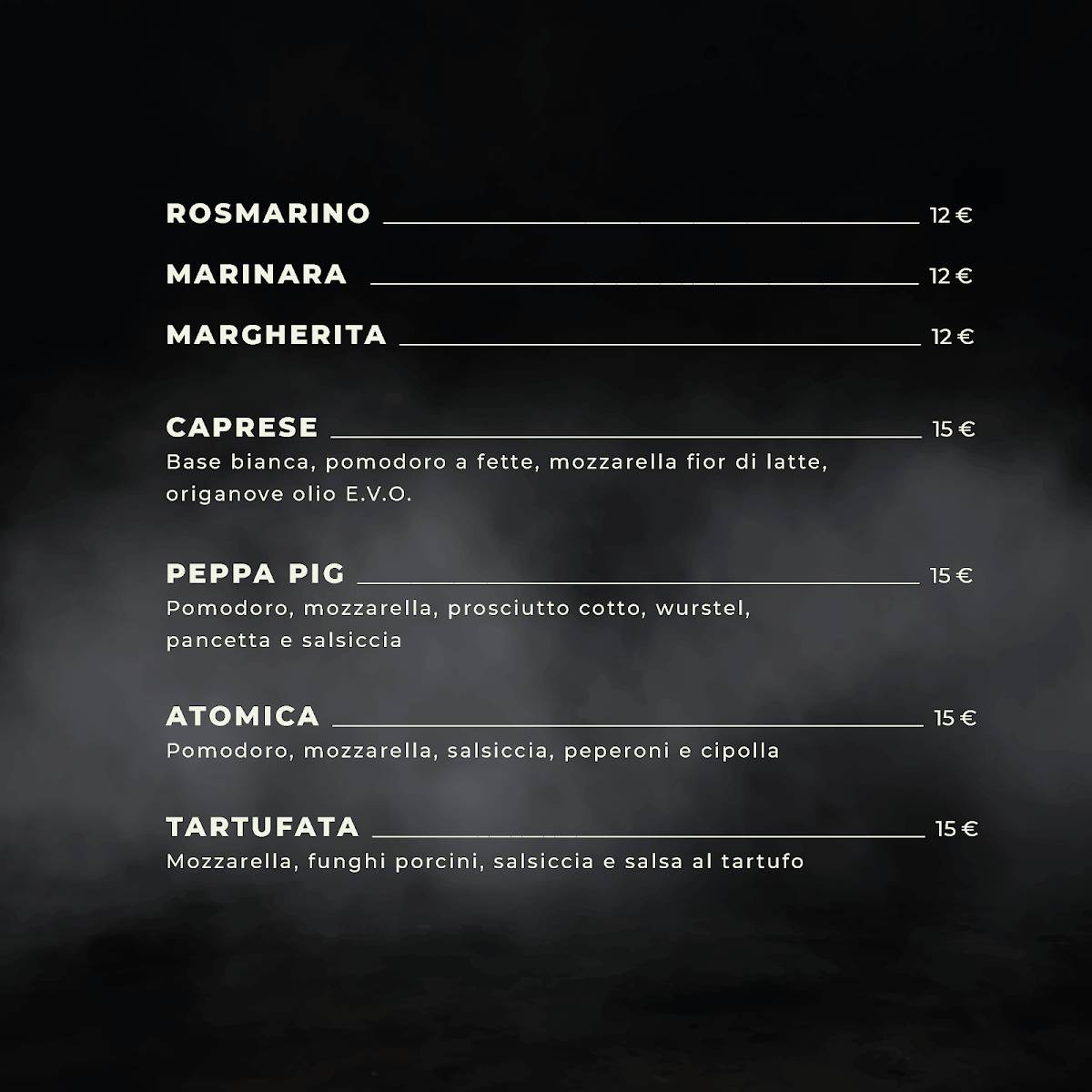 Menu di Pizzeria Happy Days 