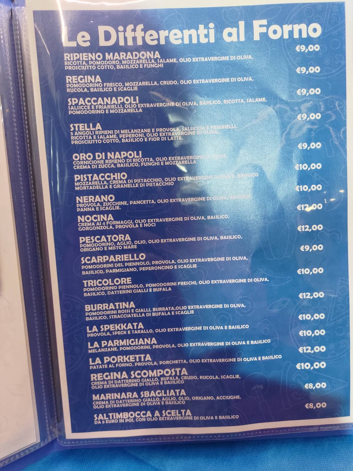 Menu di Pizzeria Vincenzo Costa Napoli 
