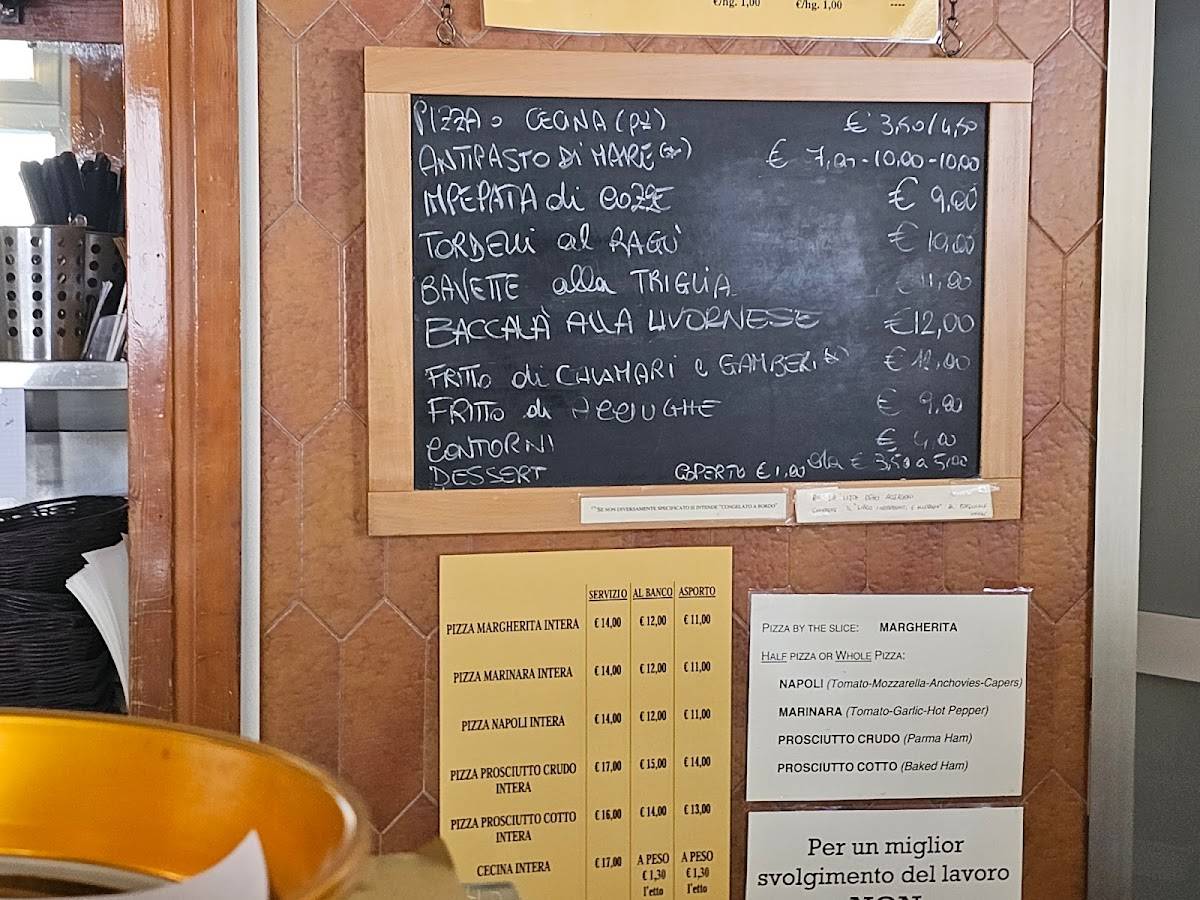 Menu di Pizzeria da Rizieri 