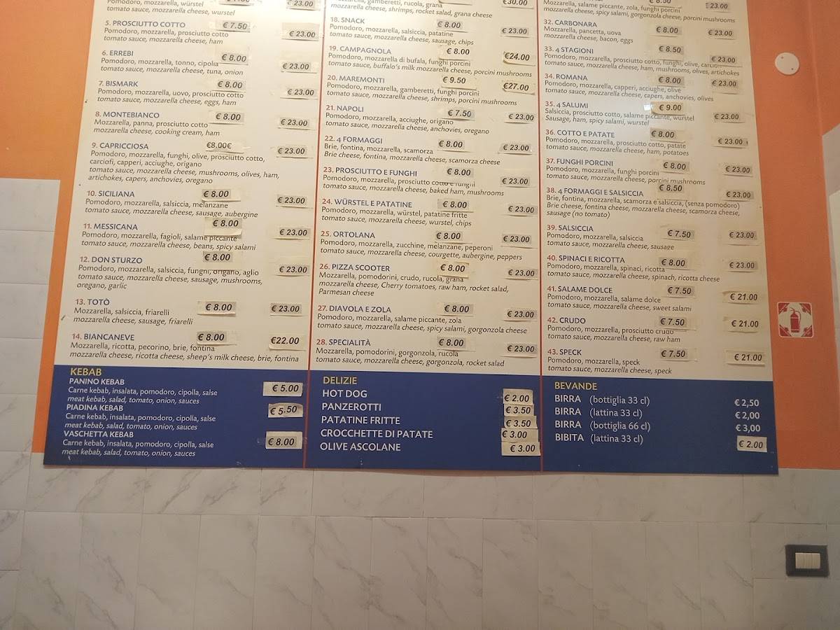 Menu di Pizzeria Tarek Ok 