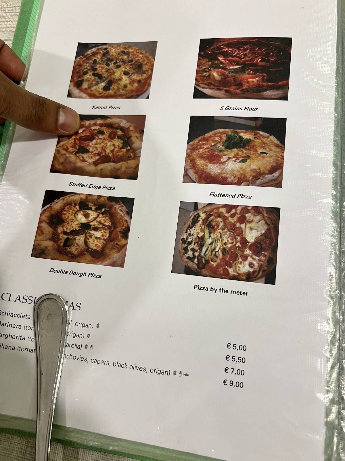 Menu di Pizzeria Positano di Savastano Marco 
