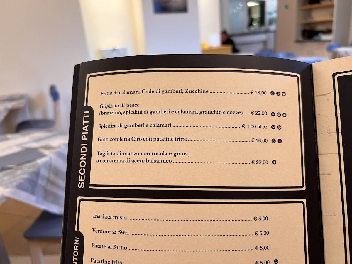 Menu di Pizzeria Ristorante Ciro 
