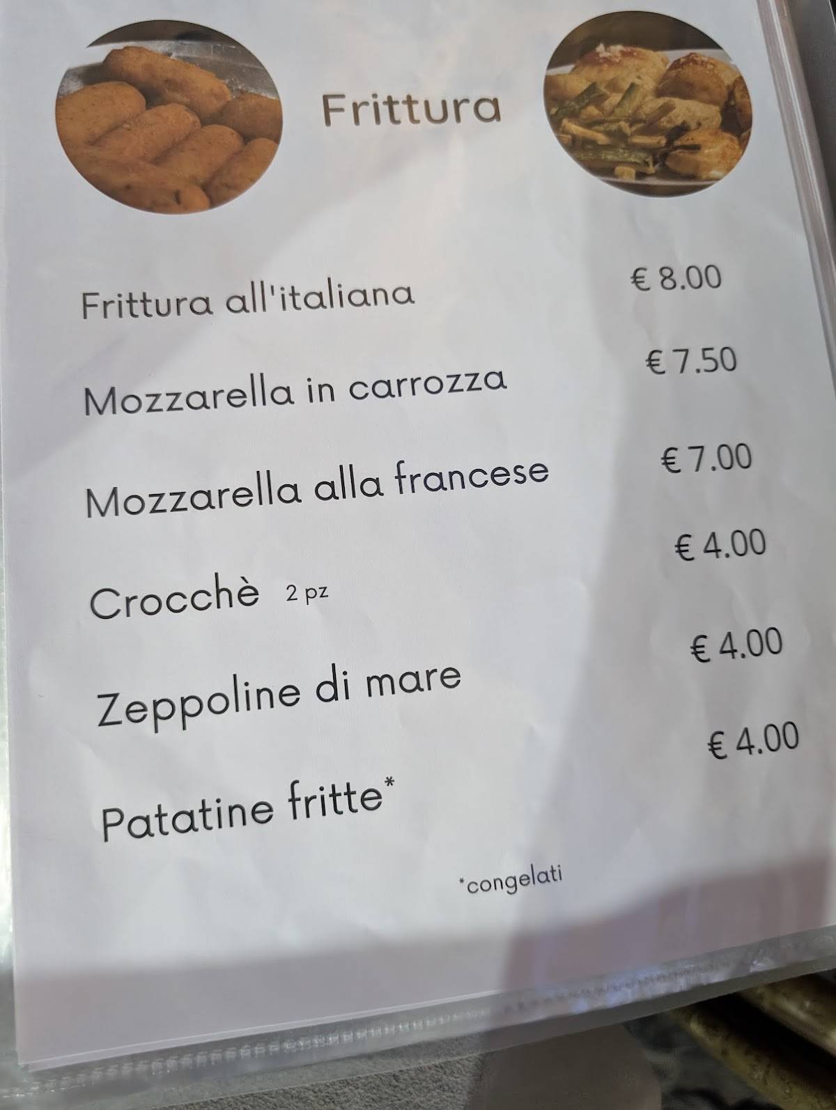 Menu di Ristorante Pizzeria Capasso - Napoli 