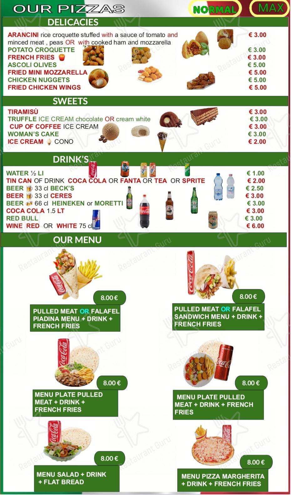 Guarda il menu di Pizzeria Tre Colori Milano