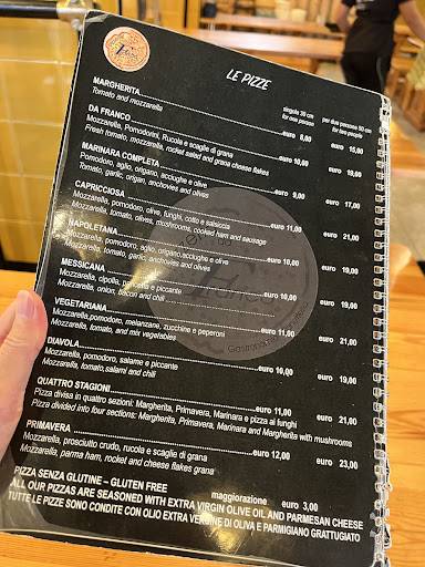 Menu di Pizzeria da Franco 