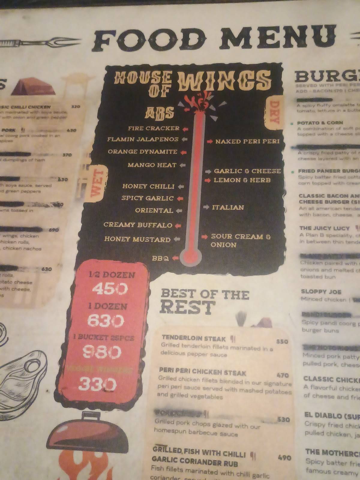 PlanB menu