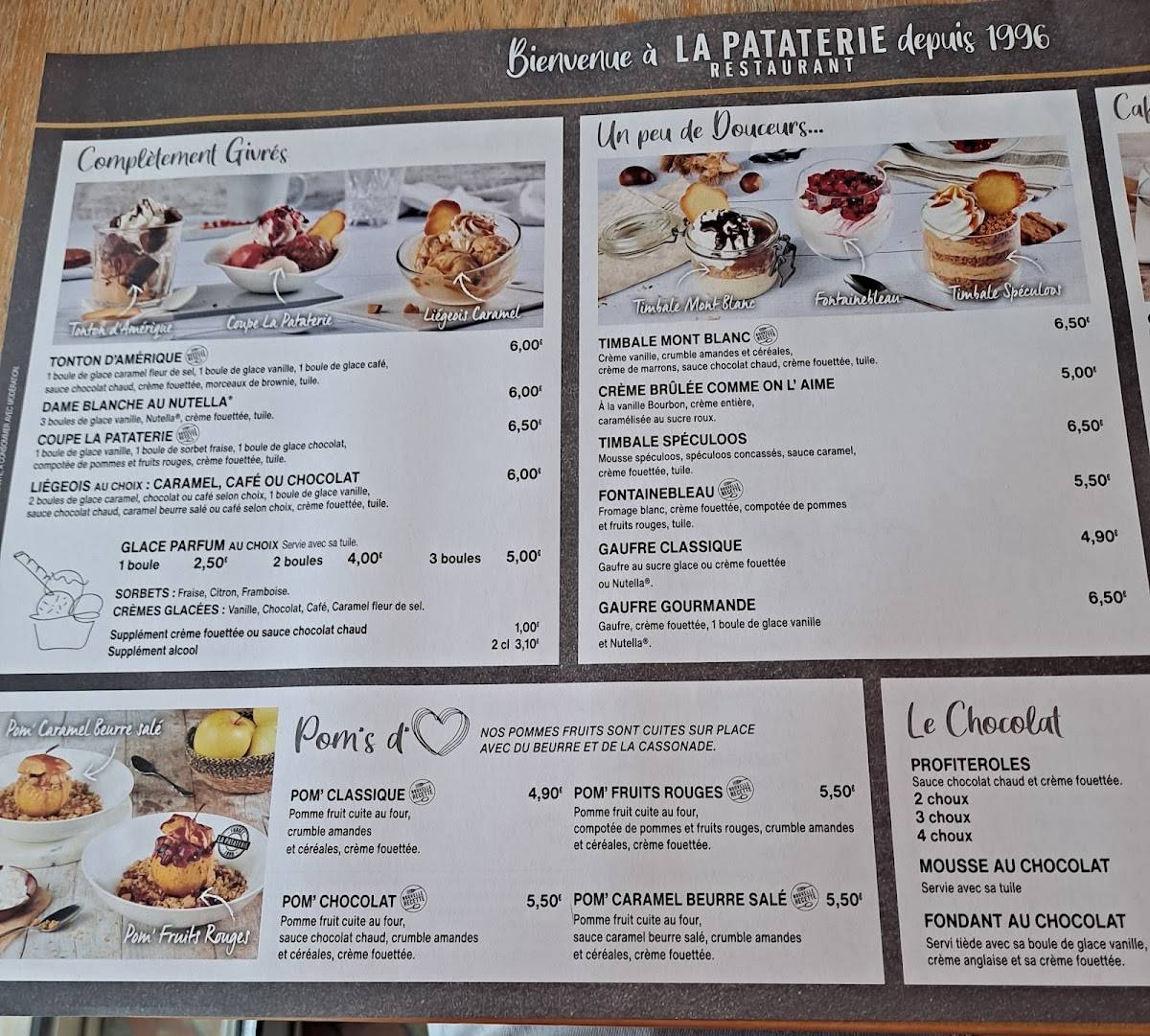 Menu de Poivre Rouge Déols