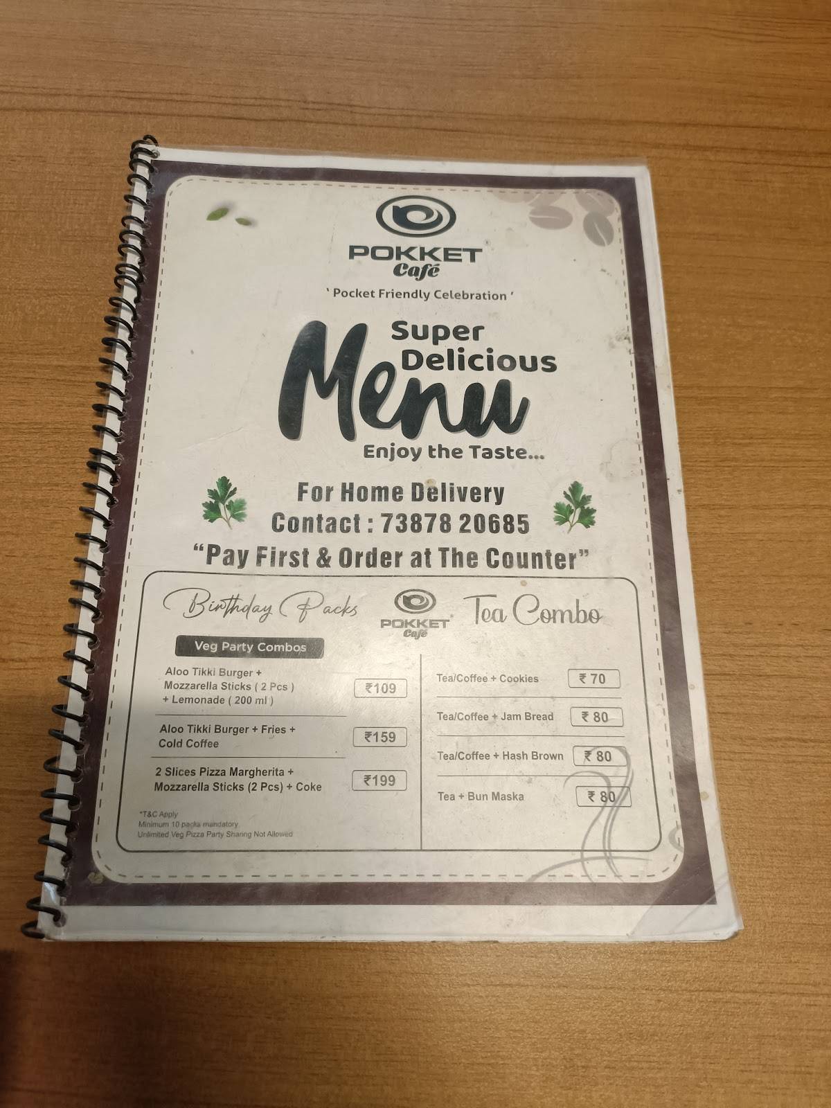 Pokket Café Karad [Biggest Café In Karad] menu