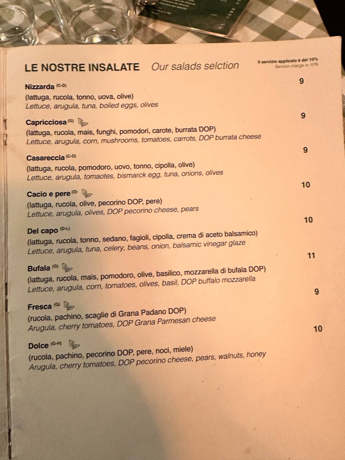 Menu de Ponte e Parione - Ristorante Piazza Navona