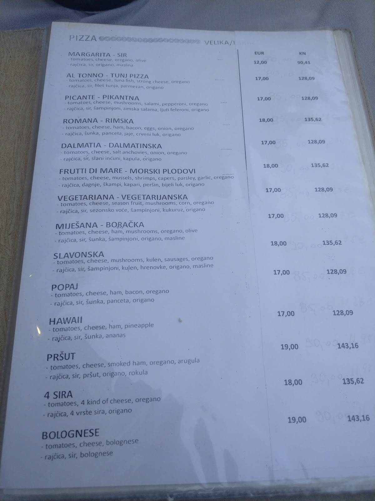 Menu di Popaj 