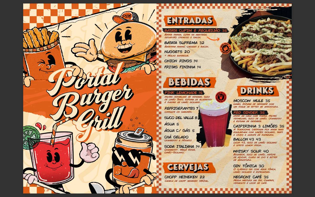 Portal Burger Grill cardápio