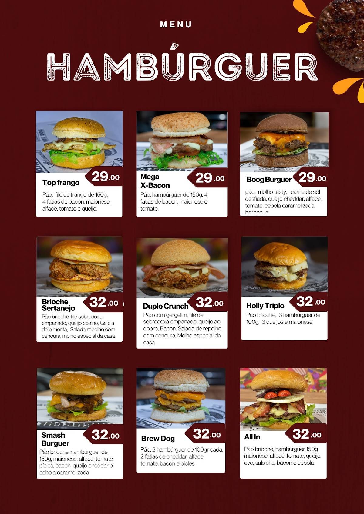 Portal Pizza e Burguer cardápio