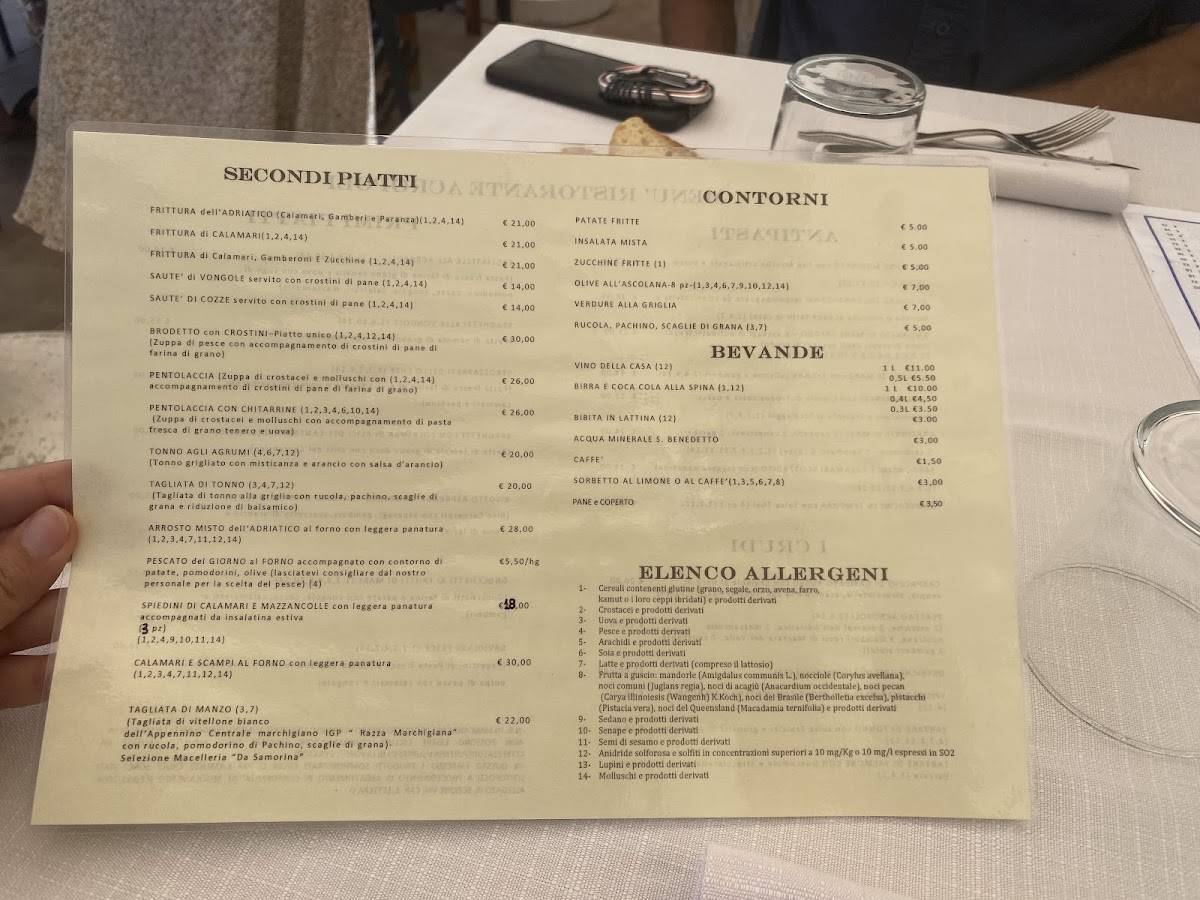 Menu di Ristorante Acropoli 