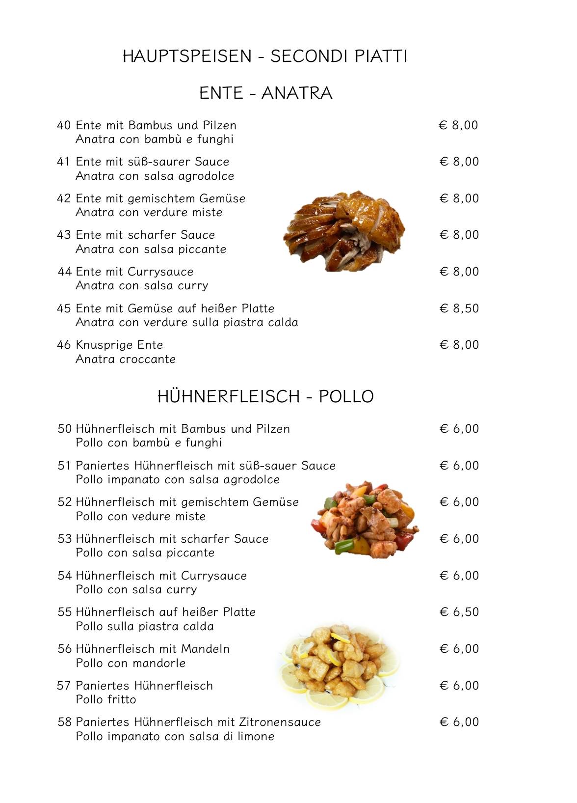 Menu di Prospero - Ristorante Cinese Giapponese 