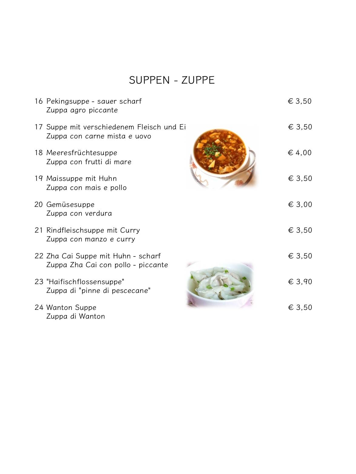 Menu di Prospero - Ristorante Cinese Giapponese 