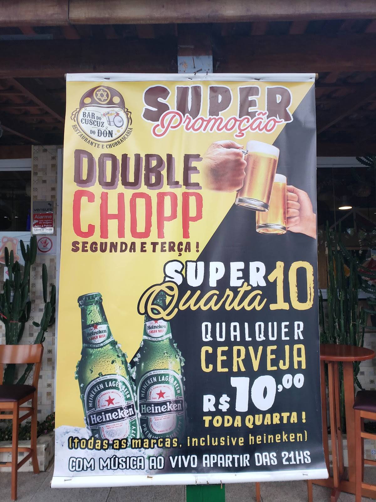 Bar do Cuscuz do Don cardápio