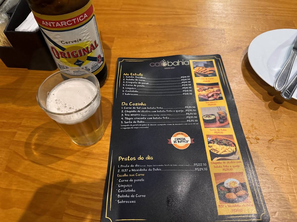 Café Bahia cardápio