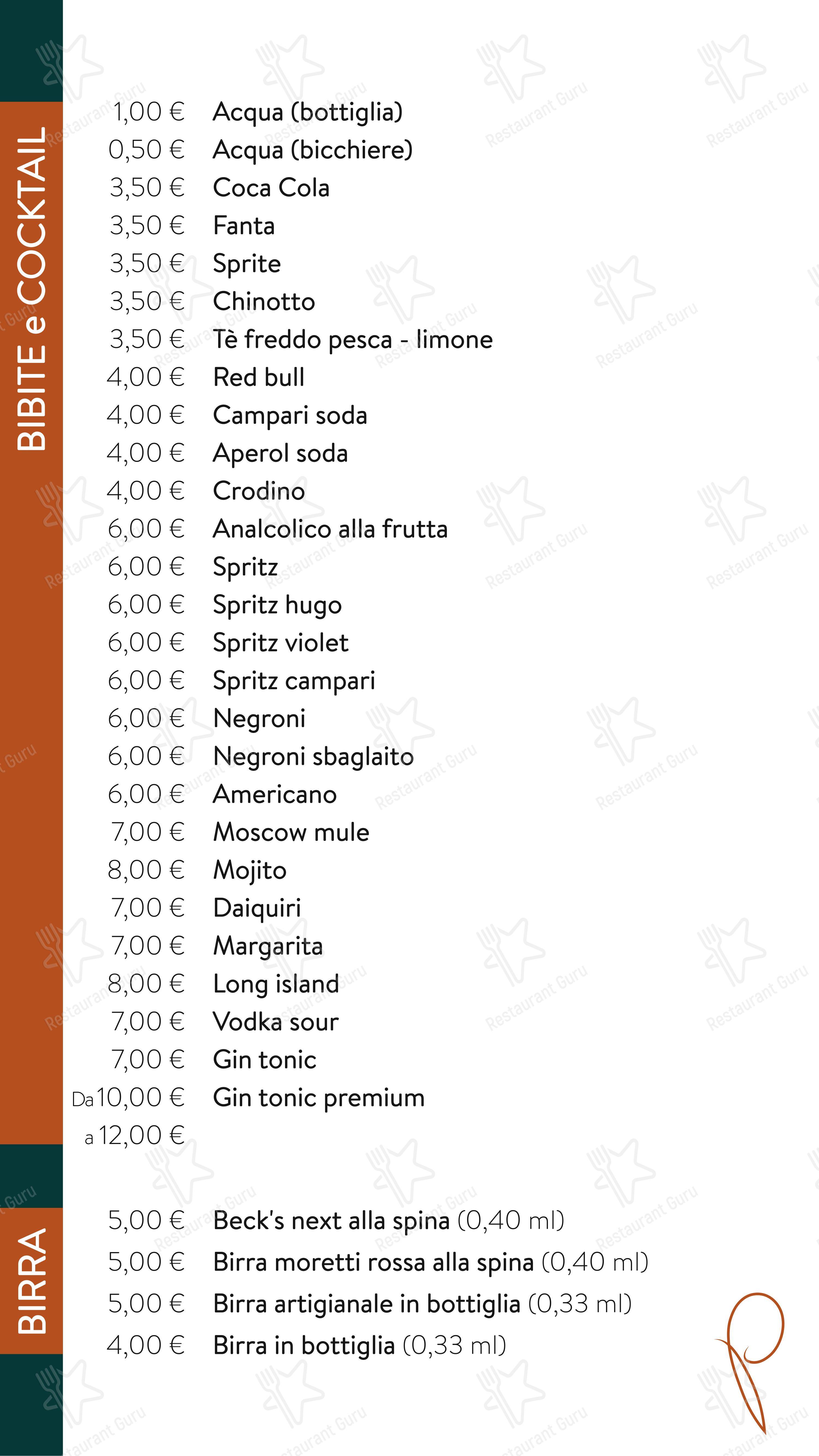 Caffè Pellico in Saluzzo - Menu bar