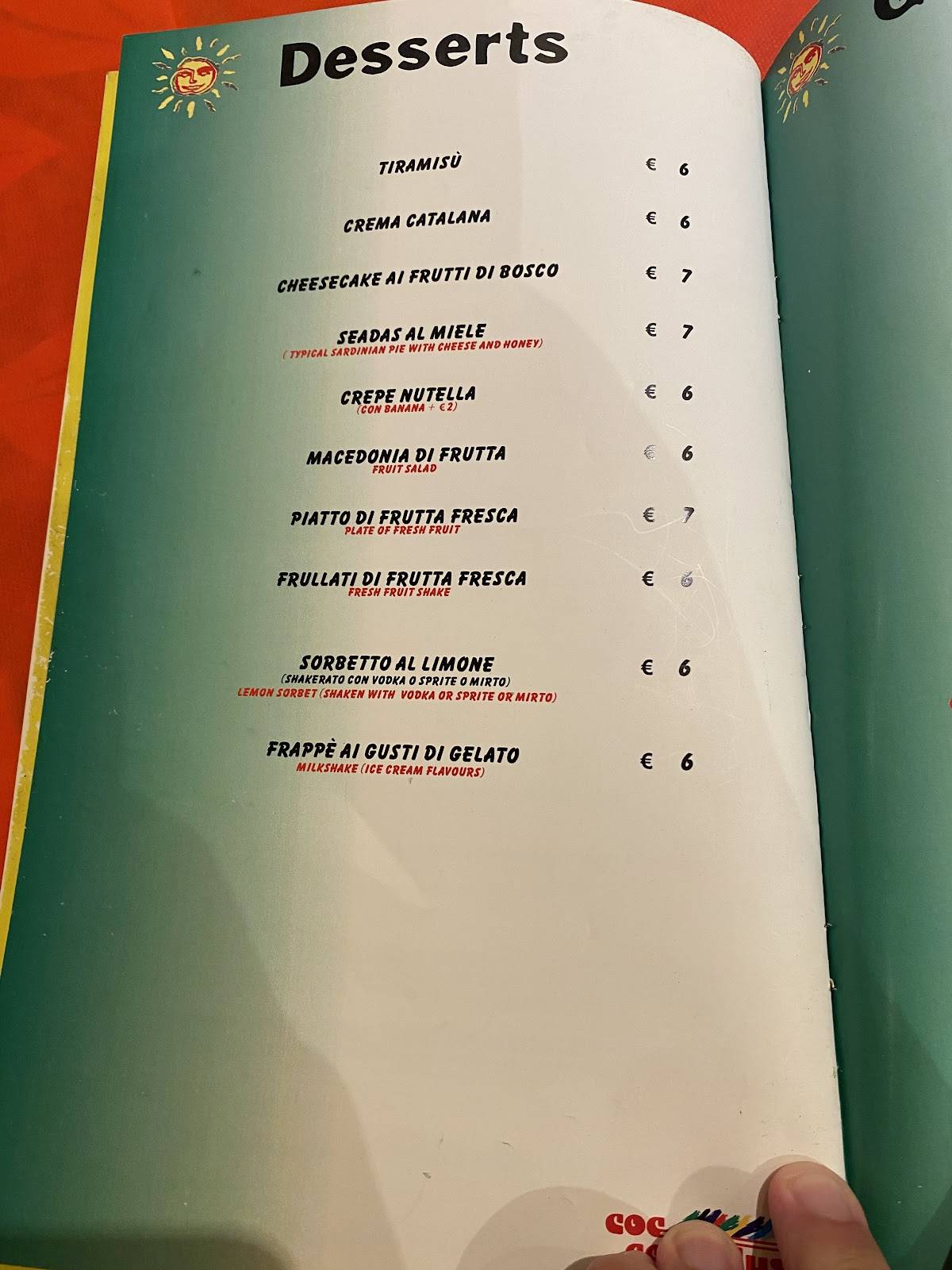 Menu di Coccodrillus Pizza Restaurant 