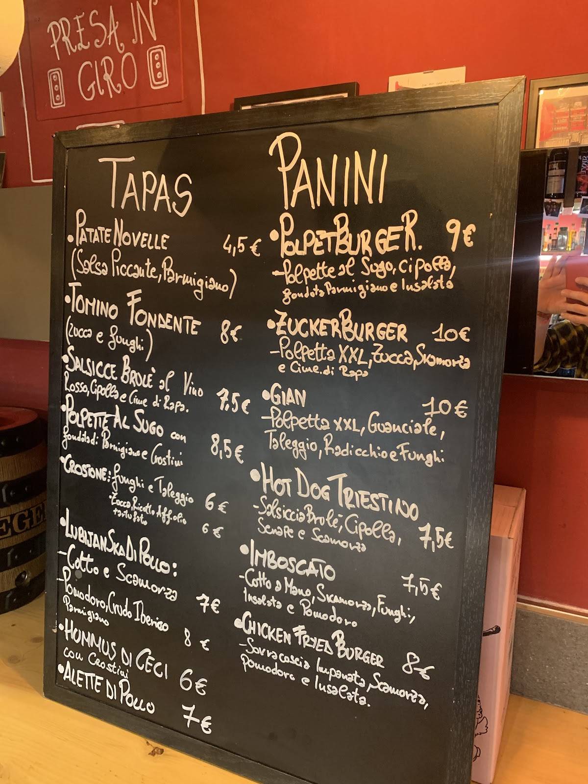 Menu di El Bufo 