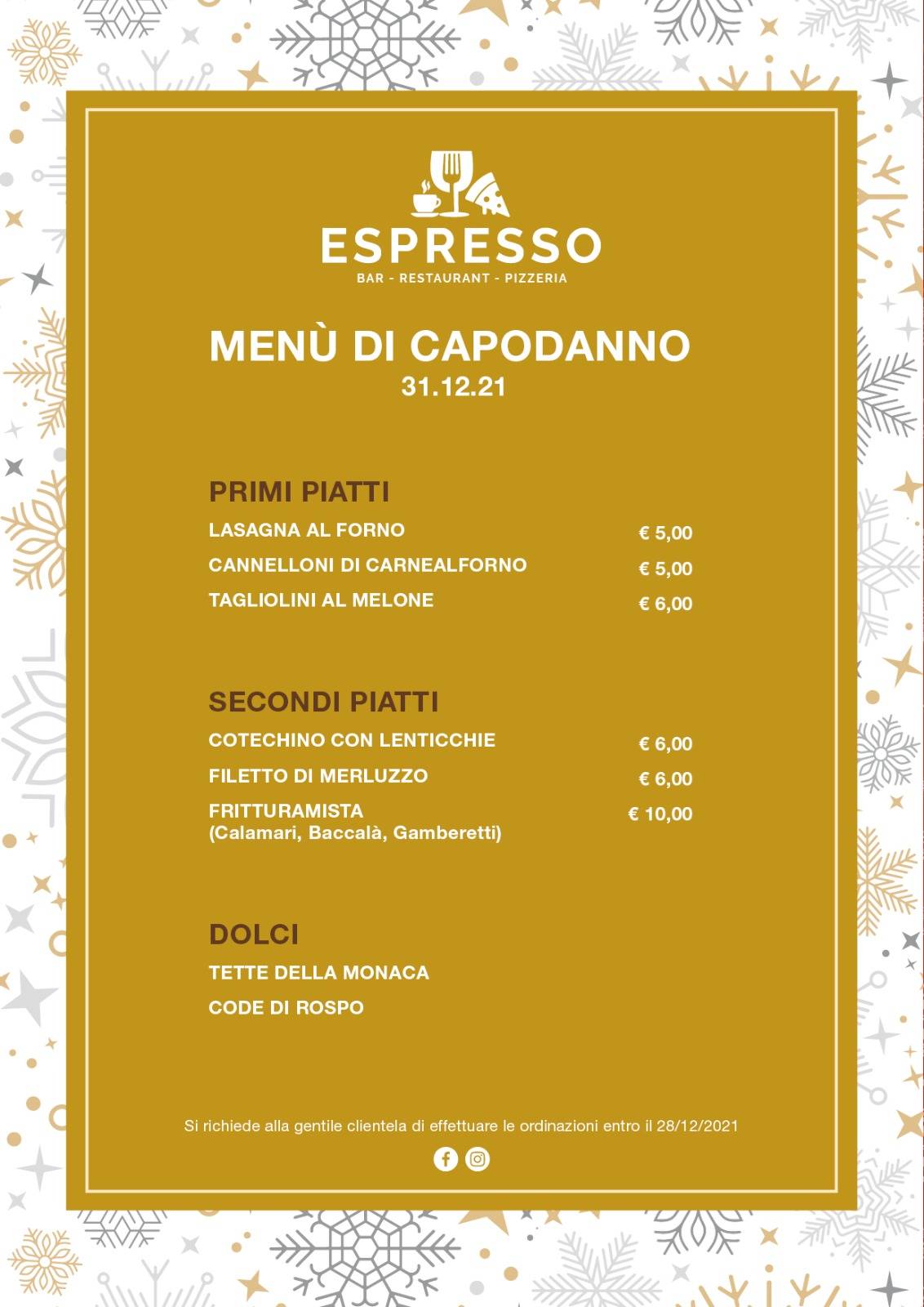 Menu di Espresso 