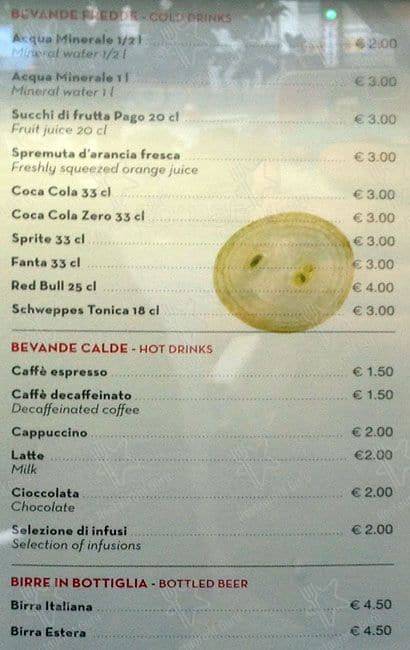 Menu di Hotel ibis Milano Centro 