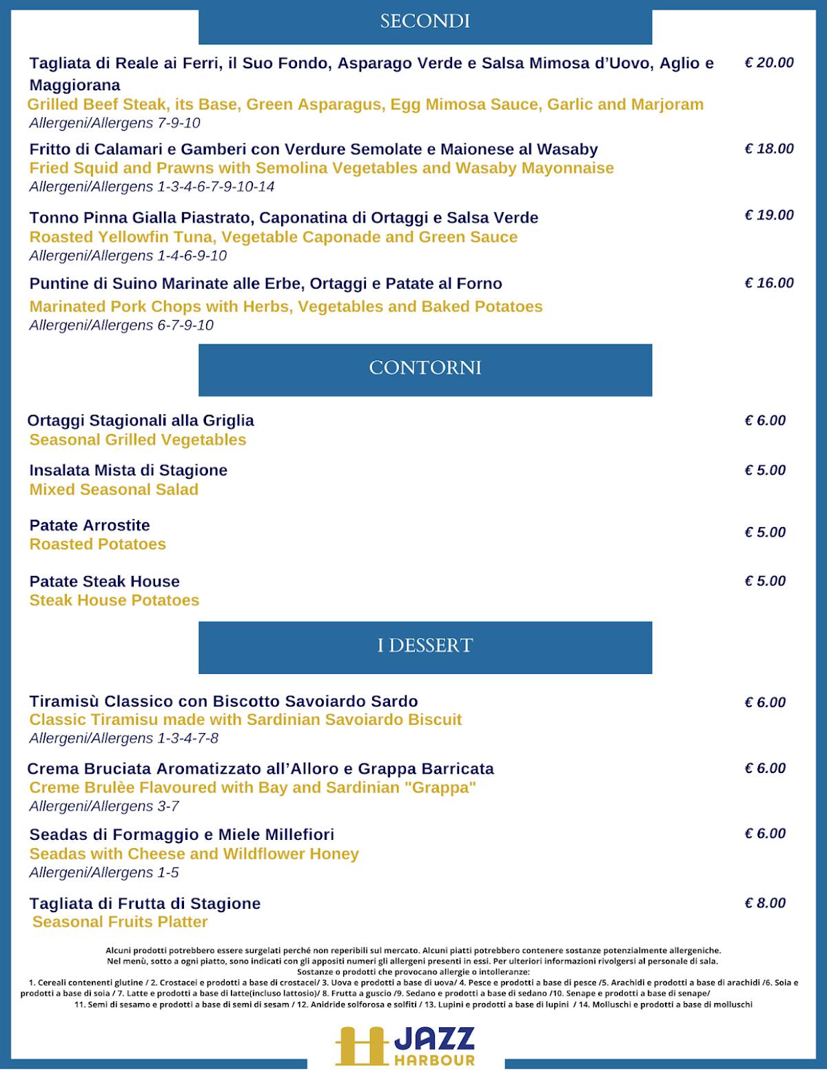 Menu di Jazz Harbour 