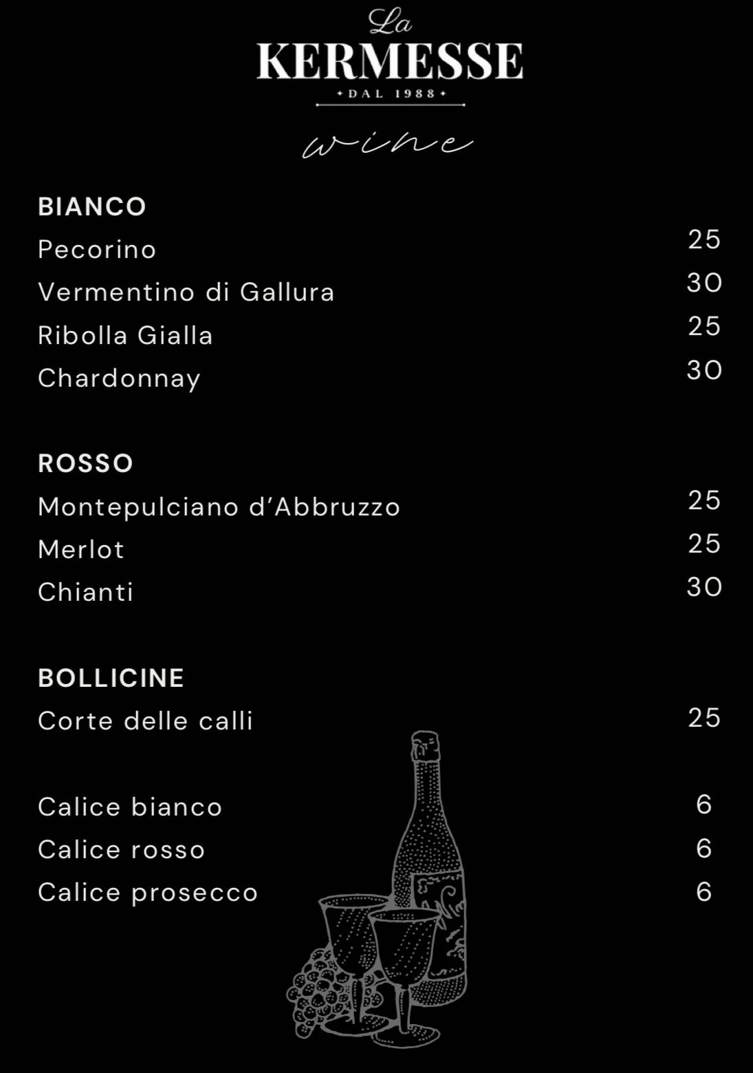 Menu di La Kermesse 