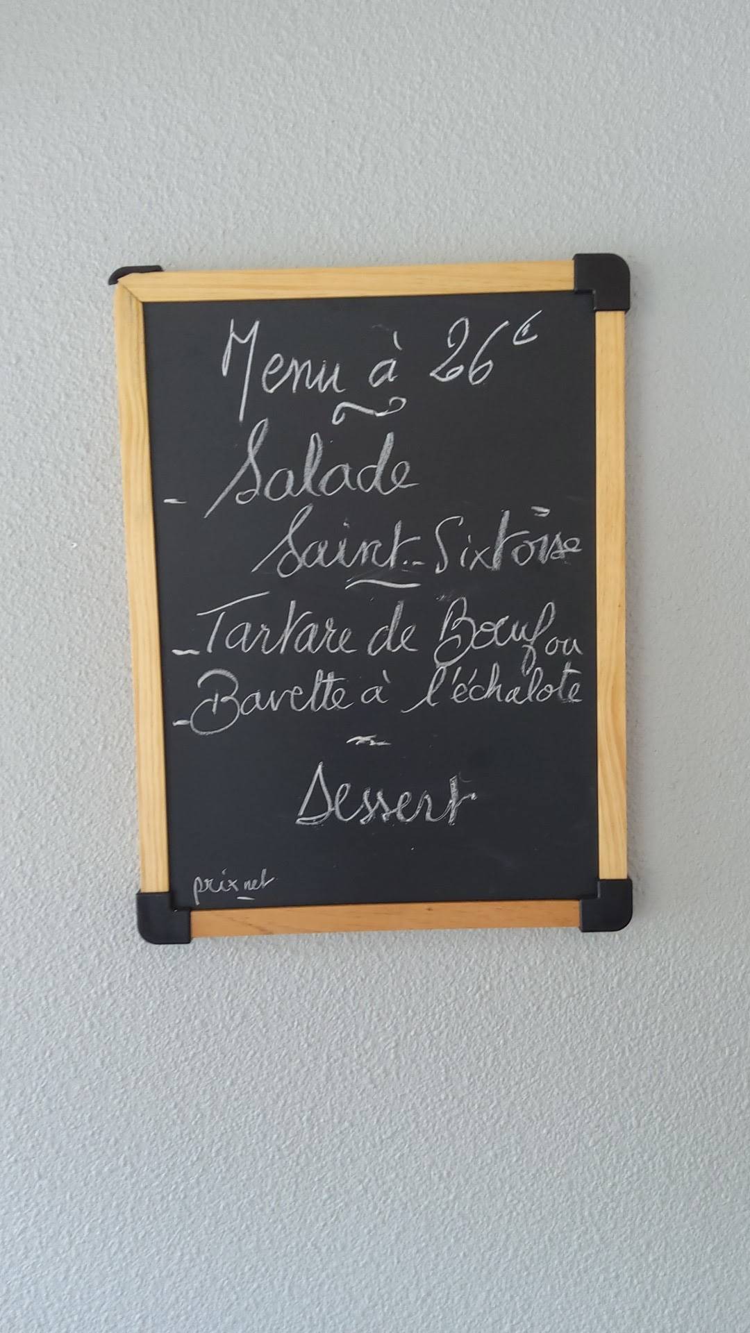Menu au La Table en Bruilhois restaurant, Saint-Sixte