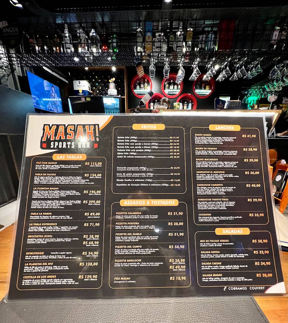 Masah Sports Bar cardápio