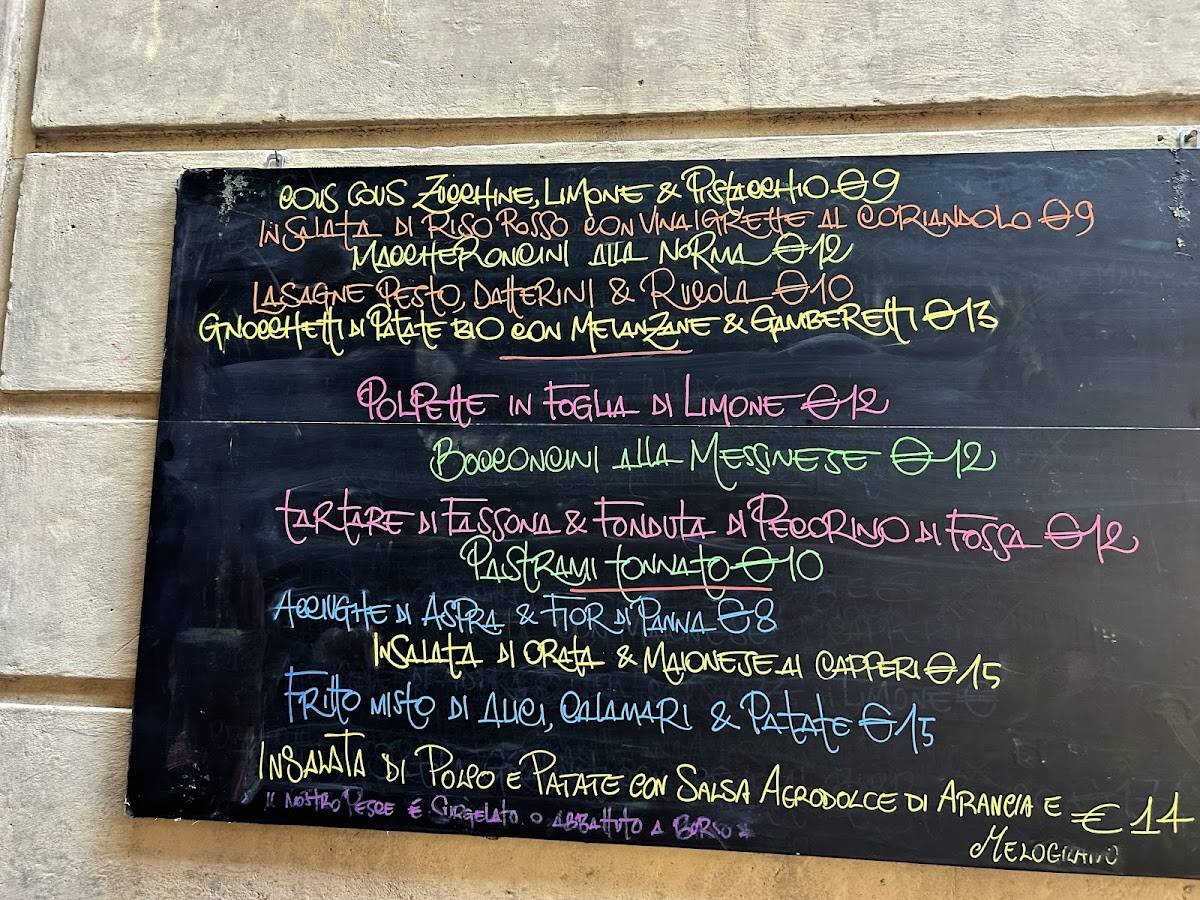 Menu di Razmataz Wine Bar Catania 