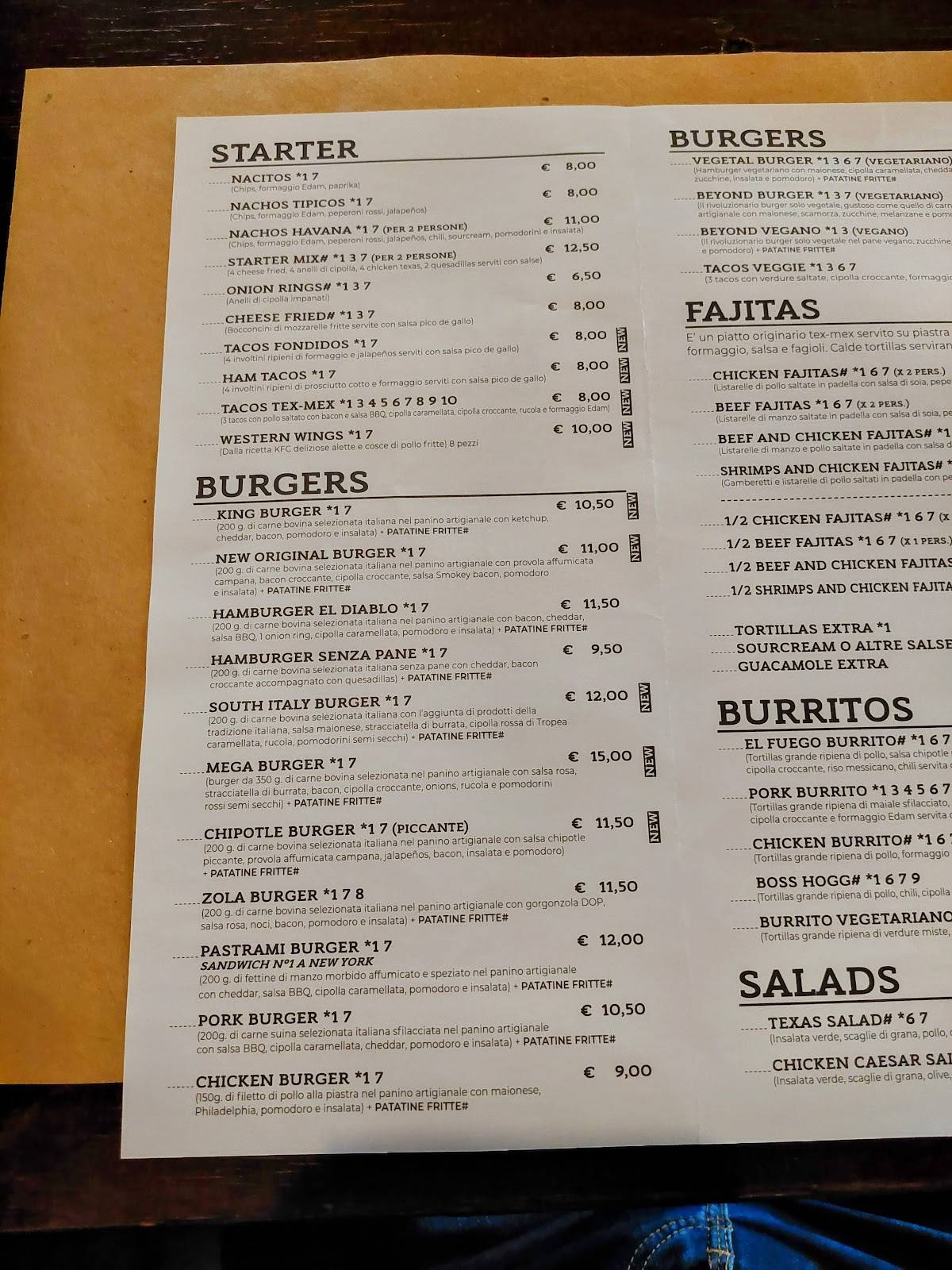 Menu di Ristorante Diablo Steak House 