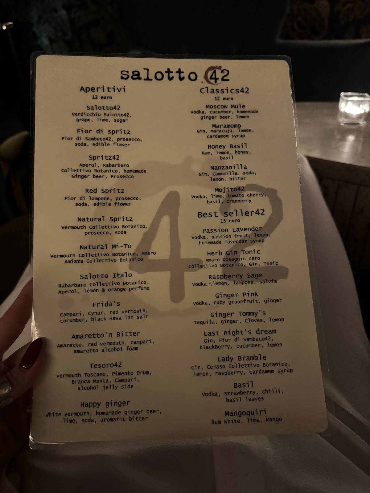 Menu di Salotto42 