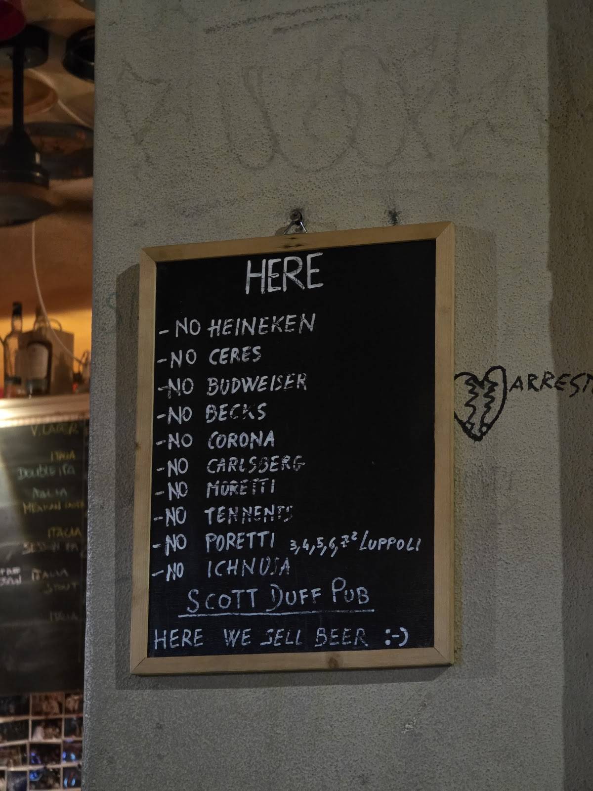 Menu di Scott Duff Pub 